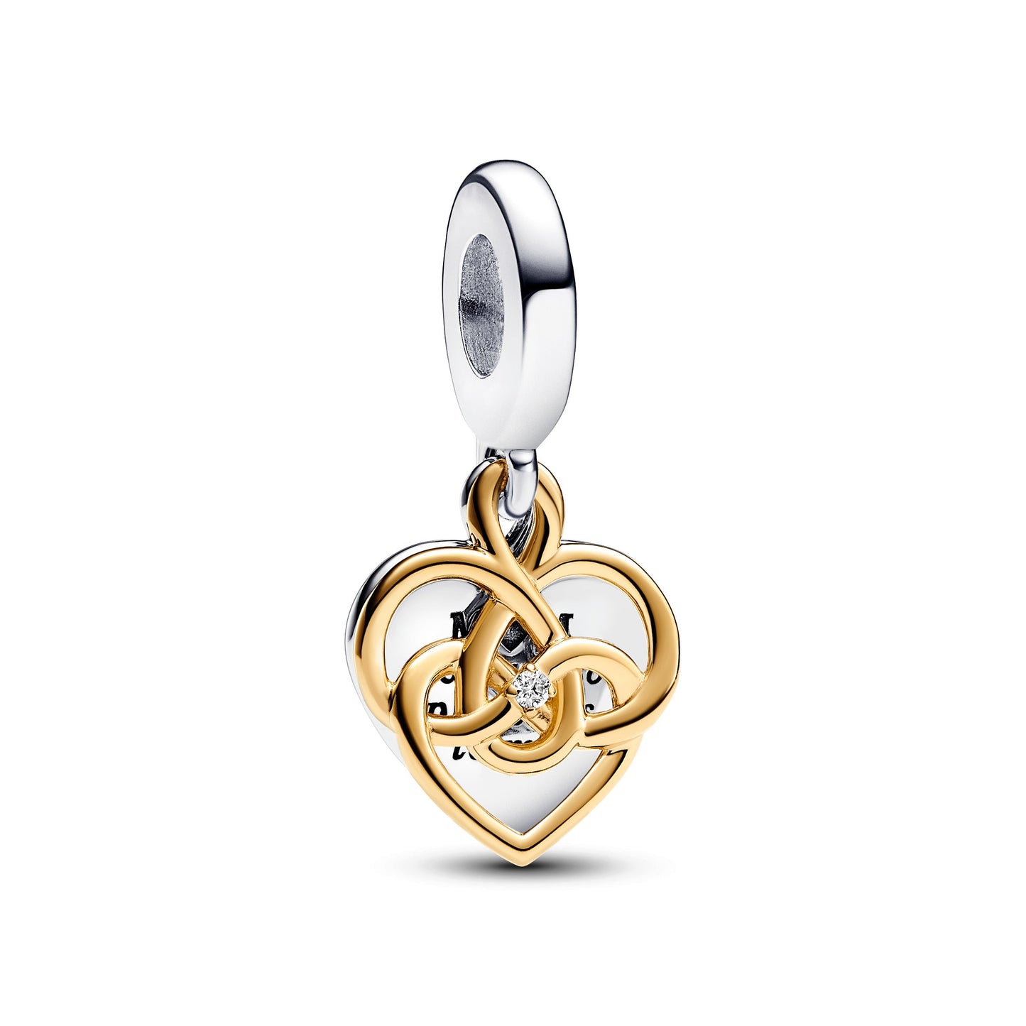 Lab-grown Diamond Engravable Mom Double Dangle Charm Premium Fashion Jewelry Gift Collection