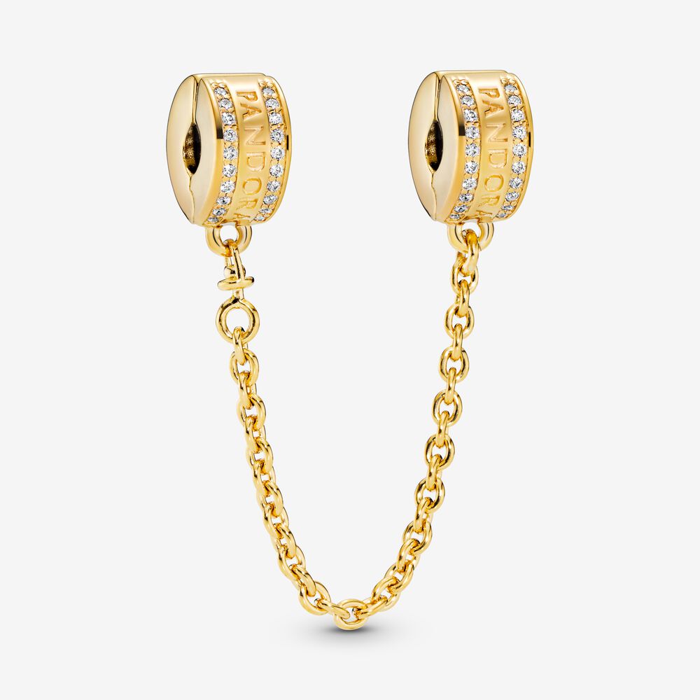 Pandora Logo Safety Chain Clip Charm Premium Fashion Jewelry Gift Collection