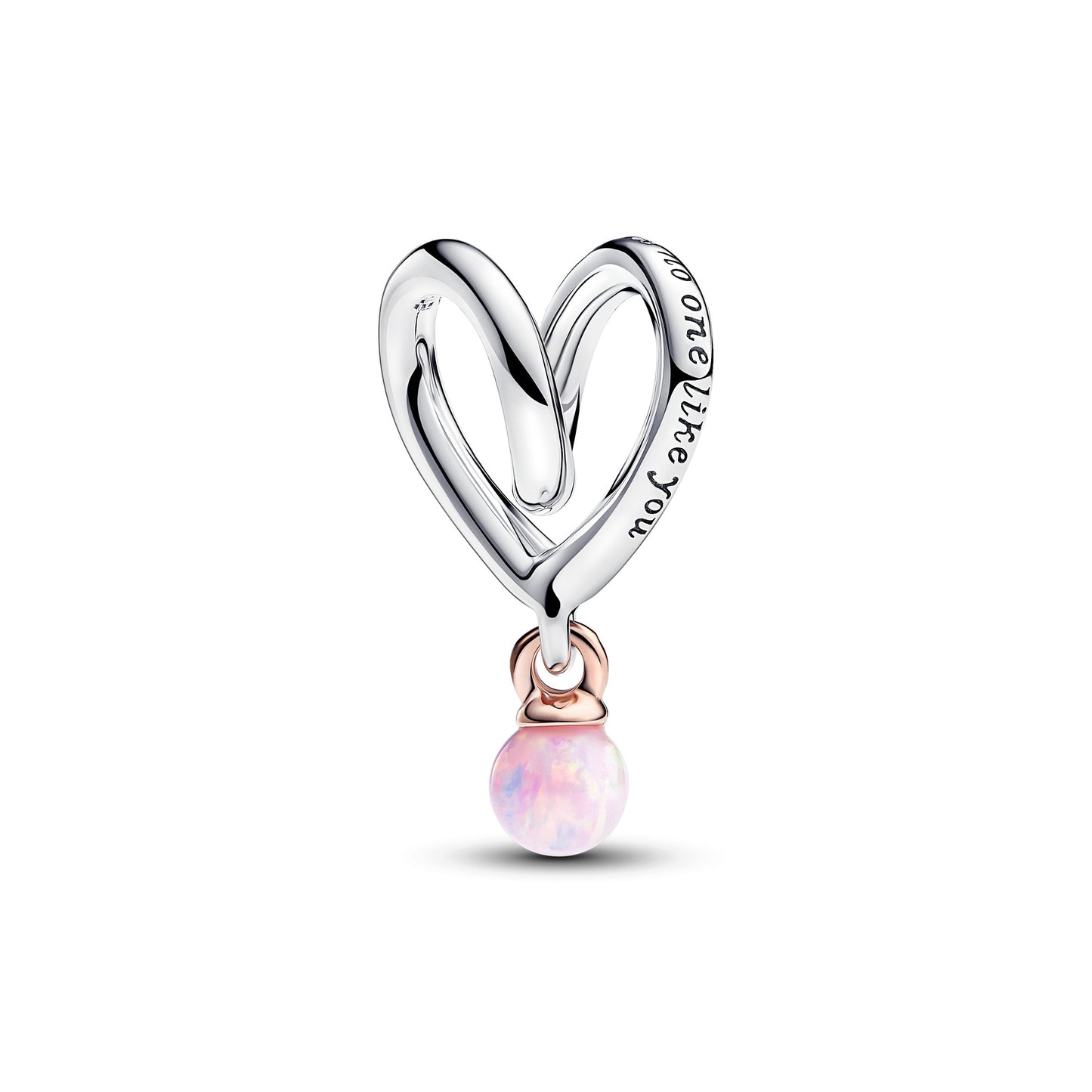 Two-tone Wrapped Heart Charm Premium Fashion Jewelry Gift Collection