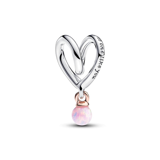 Two-tone Wrapped Heart Charm Premium Fashion Jewelry Gift Collection