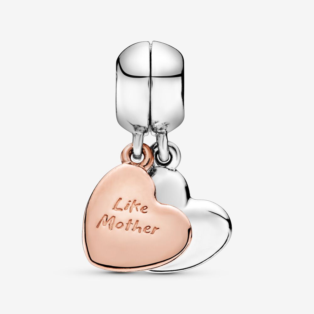 Mother & Daughter Heart Split Dangle Charm Premium Fashion Jewelry Gift Collection