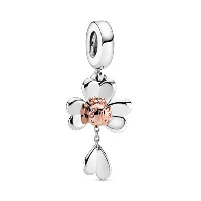 Clover & Ladybird Dangle Charm Premium Fashion Jewelry Gift Collection