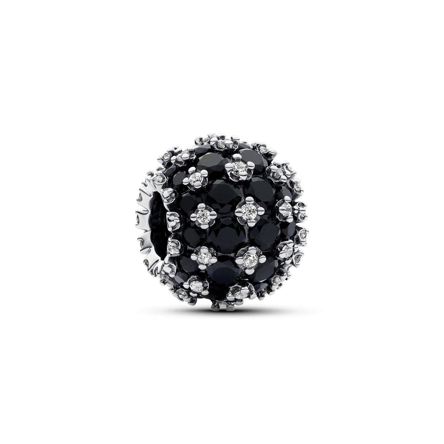 Sparkling Pavé Round Black Charm Premium Fashion Jewelry Gift Collection