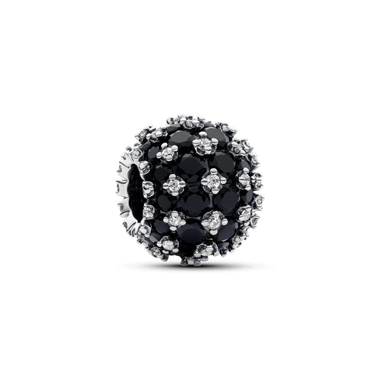 Sparkling Pavé Round Black Charm Premium Fashion Jewelry Gift Collection