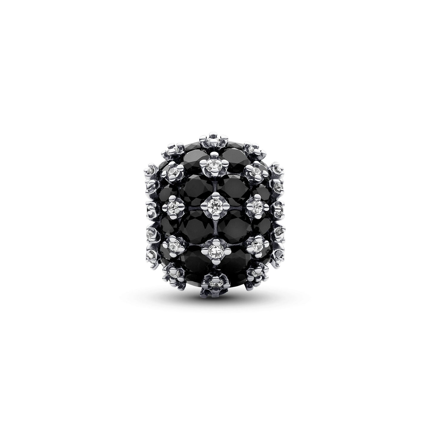 Sparkling Pavé Round Black Charm Premium Fashion Jewelry Gift Collection