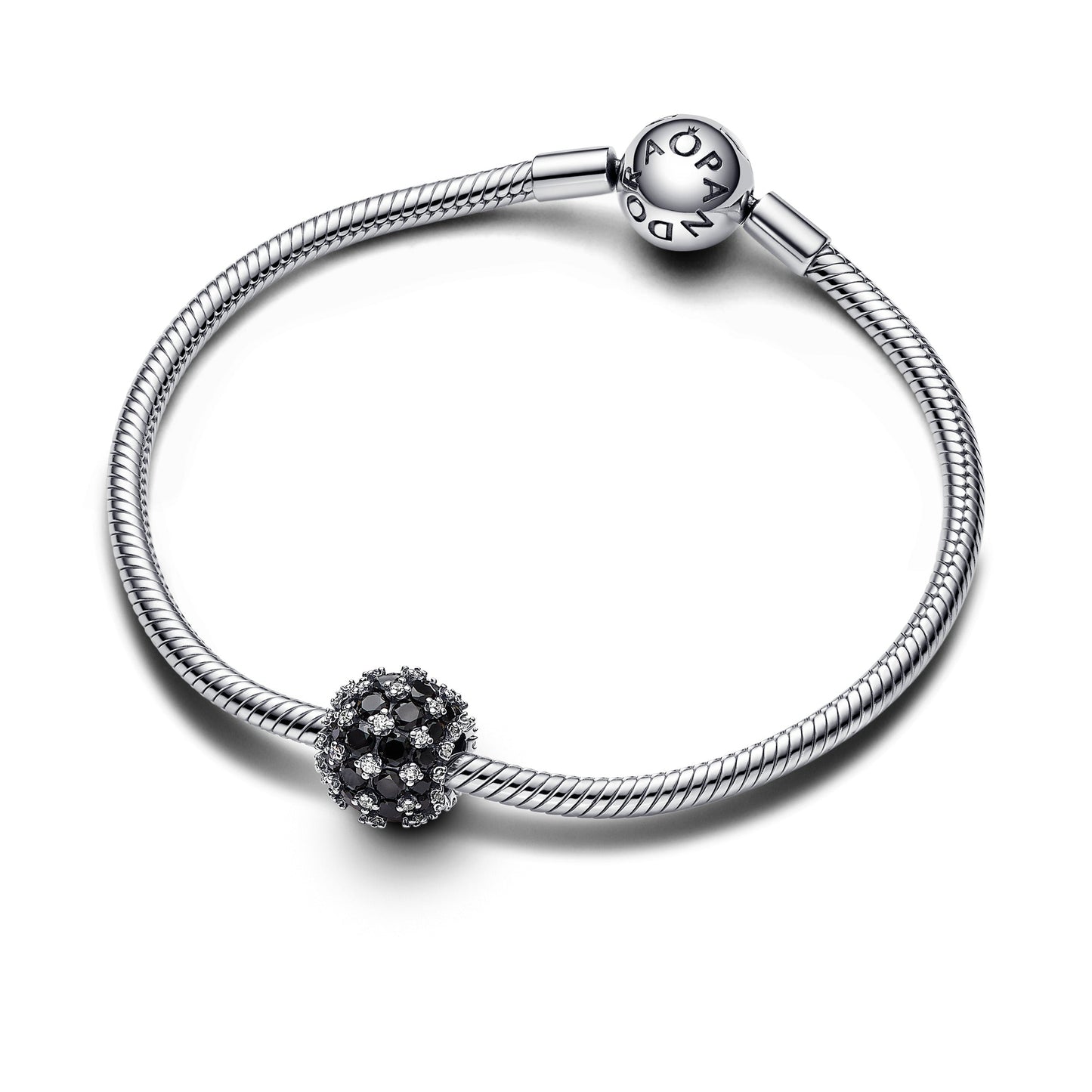 Sparkling Pavé Round Black Charm Premium Fashion Jewelry Gift Collection