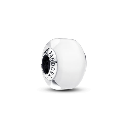White Mini Murano Glass Charm Premium Fashion Jewelry Gift Collection