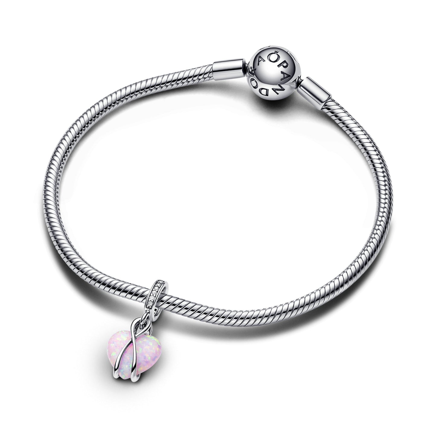 Mom Opalescent Heart Dangle Charm Premium Fashion Jewelry Gift Collection
