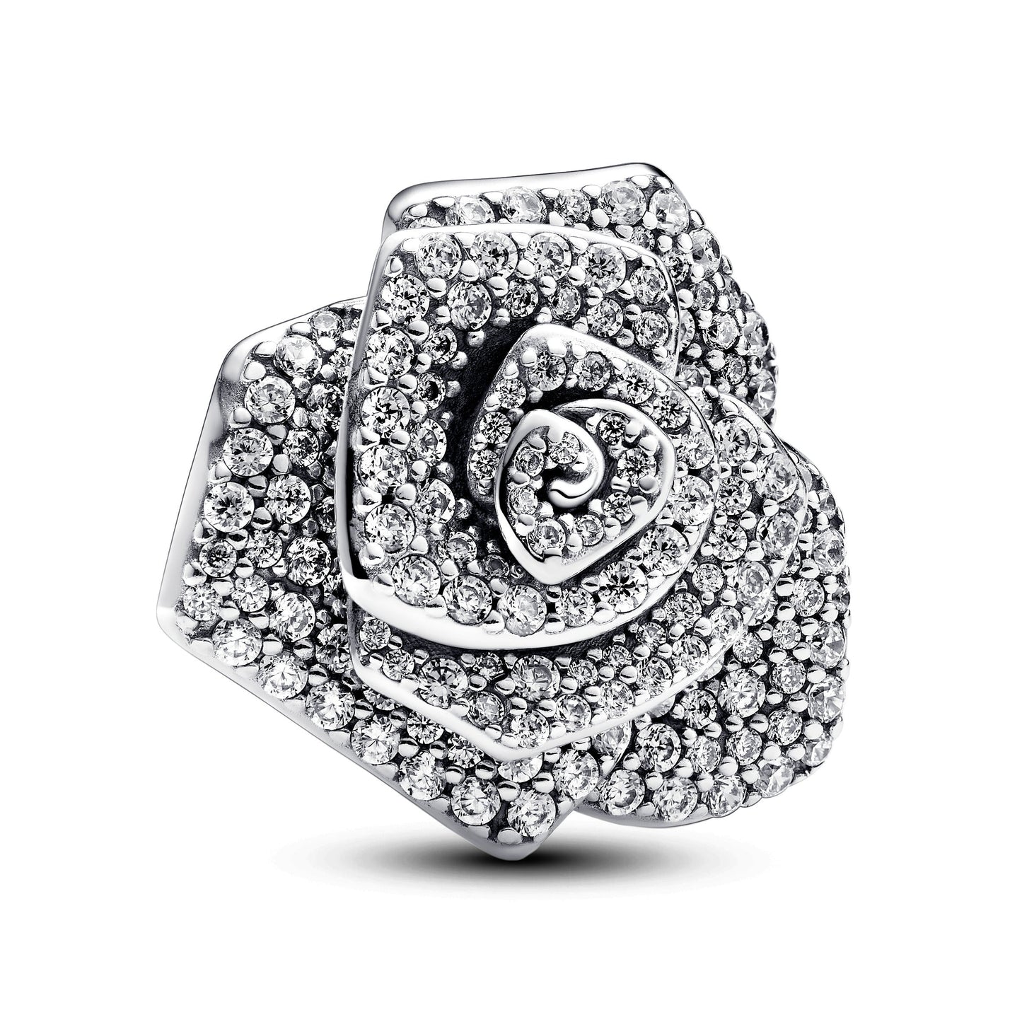 Sparkling Rose in Bloom Oversized Charm Premium Fashion Jewelry Gift Collection