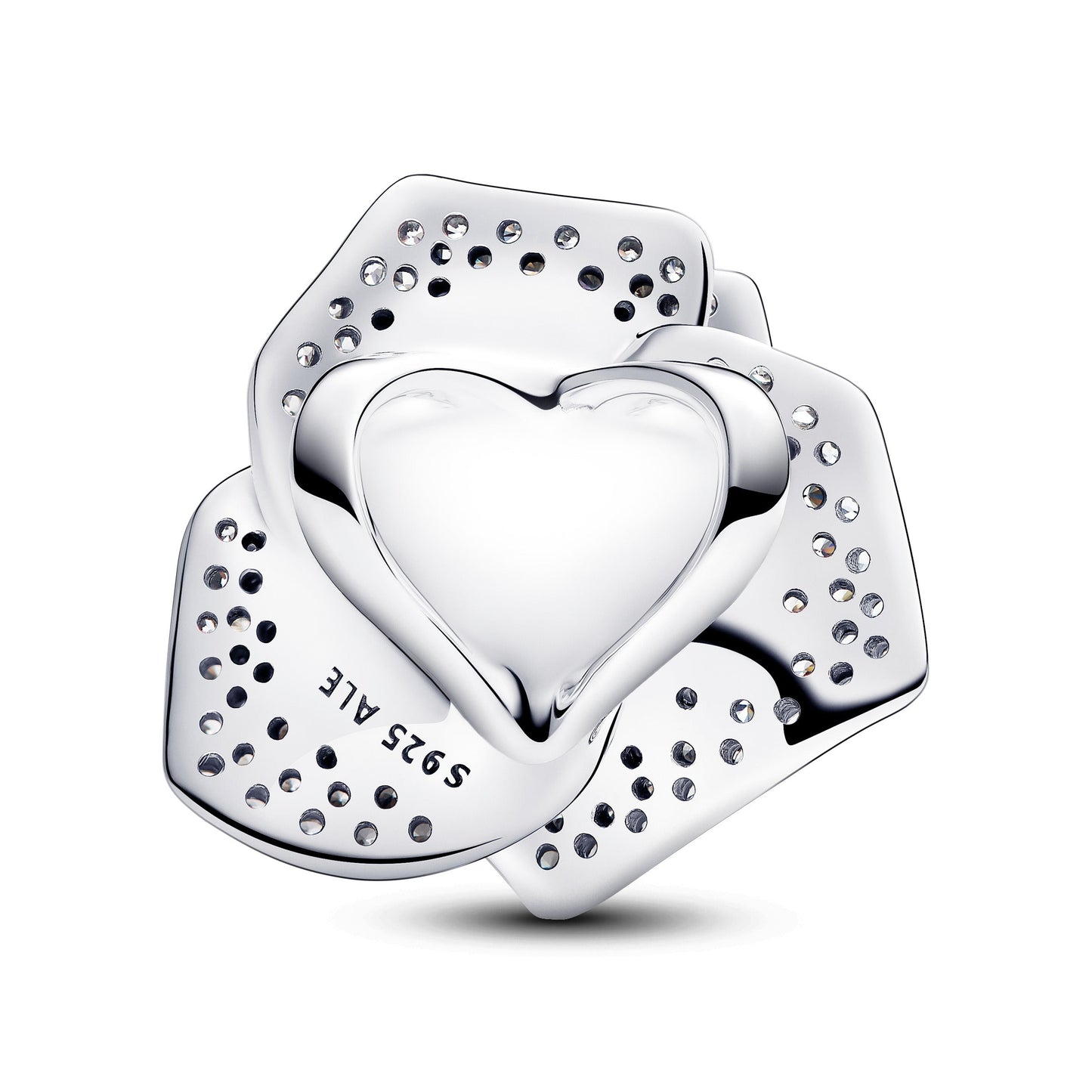 Sparkling Rose in Bloom Oversized Charm Premium Fashion Jewelry Gift Collection