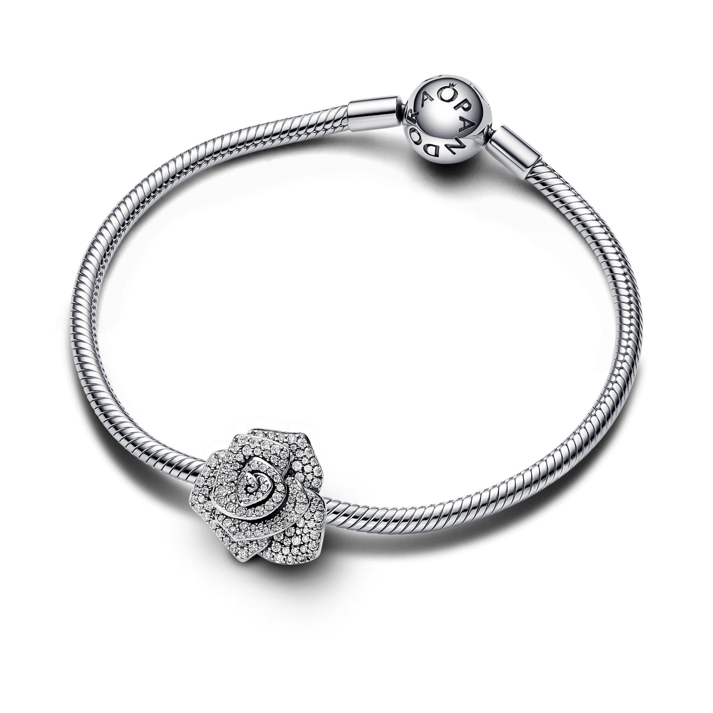 Sparkling Rose in Bloom Oversized Charm Premium Fashion Jewelry Gift Collection