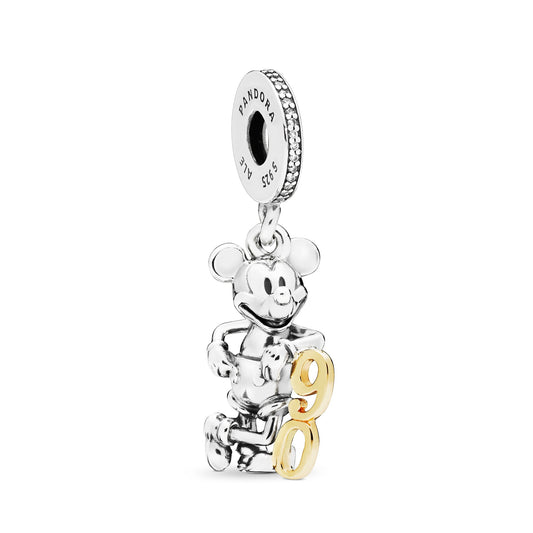 Disney, Mickey Mouse 90th Anniversary Dangle Charm Premium Fashion Jewelry Gift Collection