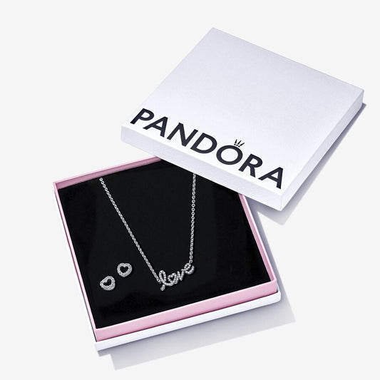 Love Necklace & Earrings Gift Set Premium Fashion Jewelry Gift Collection