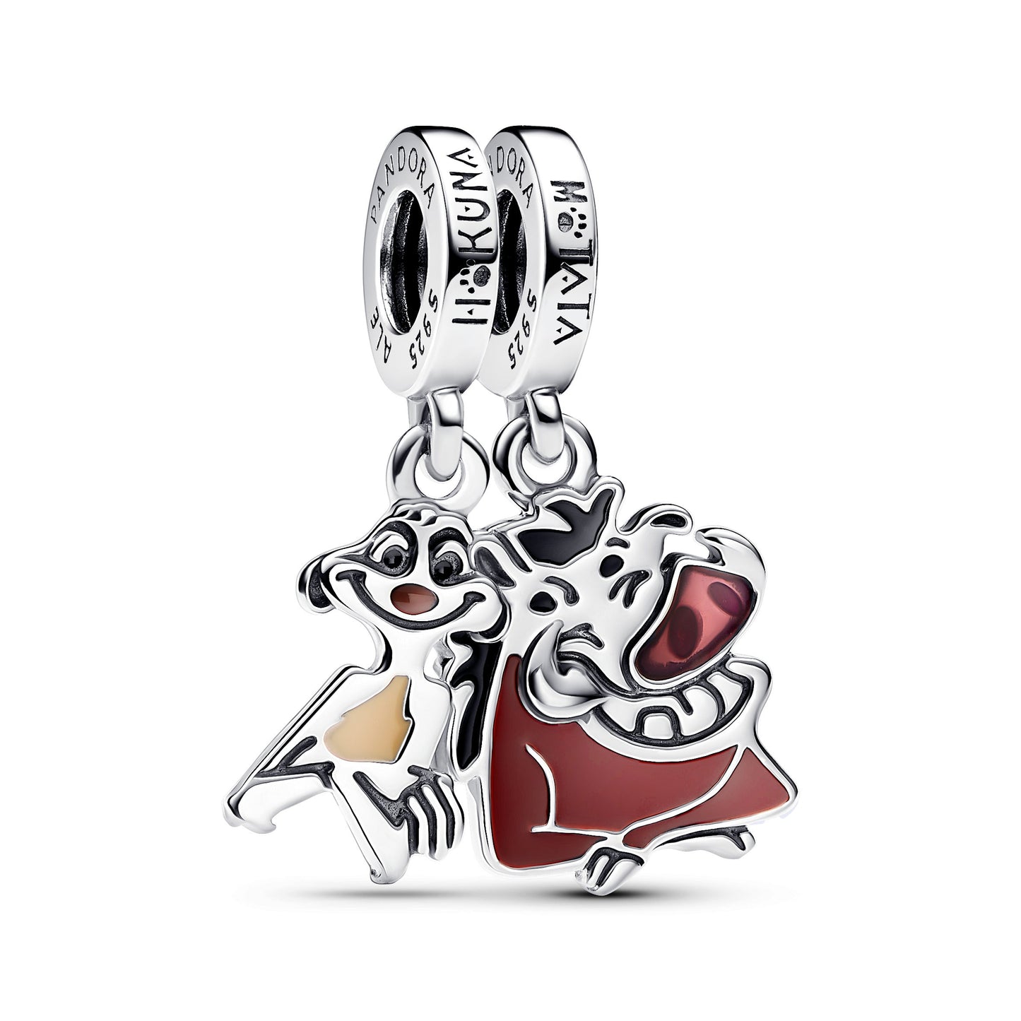 Disney The Lion King Timon & Pumbaa Splittable Dangle Charm Premium Fashion Jewelry Gift Collection