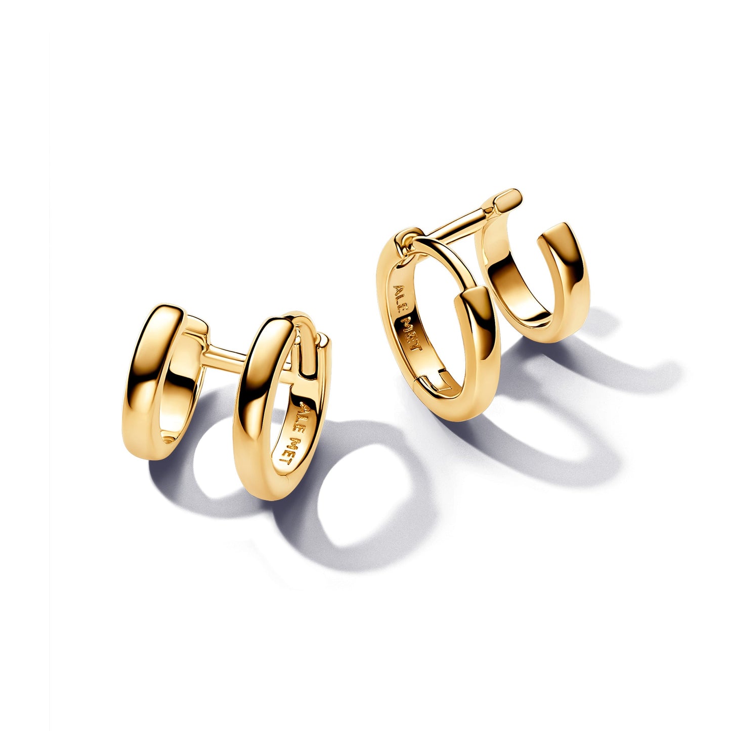 Double Huggie Hoop Earrings Popular Style Premium Collection