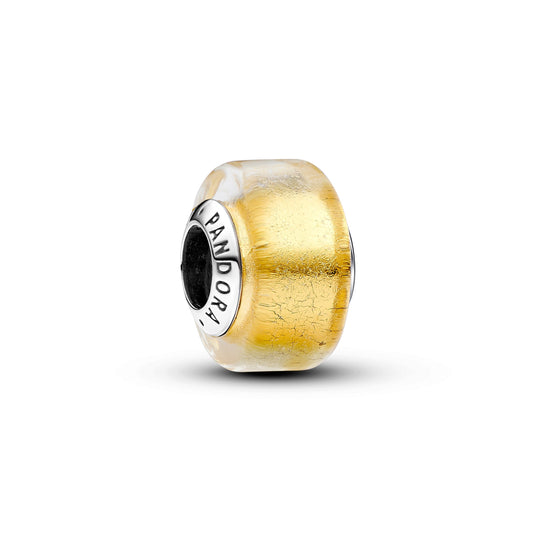 Golden Mini Murano Glass Charm Premium Fashion Jewelry Gift Collection