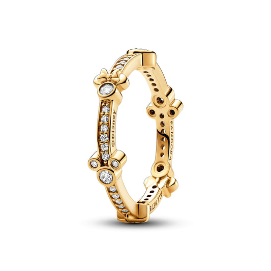 Disney Mickey Mouse & Minnie Mouse Sparkling Eternity Ring Popular Style Premium Collection