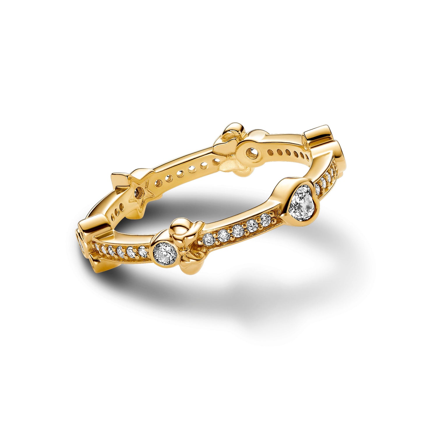 Disney Mickey Mouse & Minnie Mouse Sparkling Eternity Ring Popular Style Premium Collection
