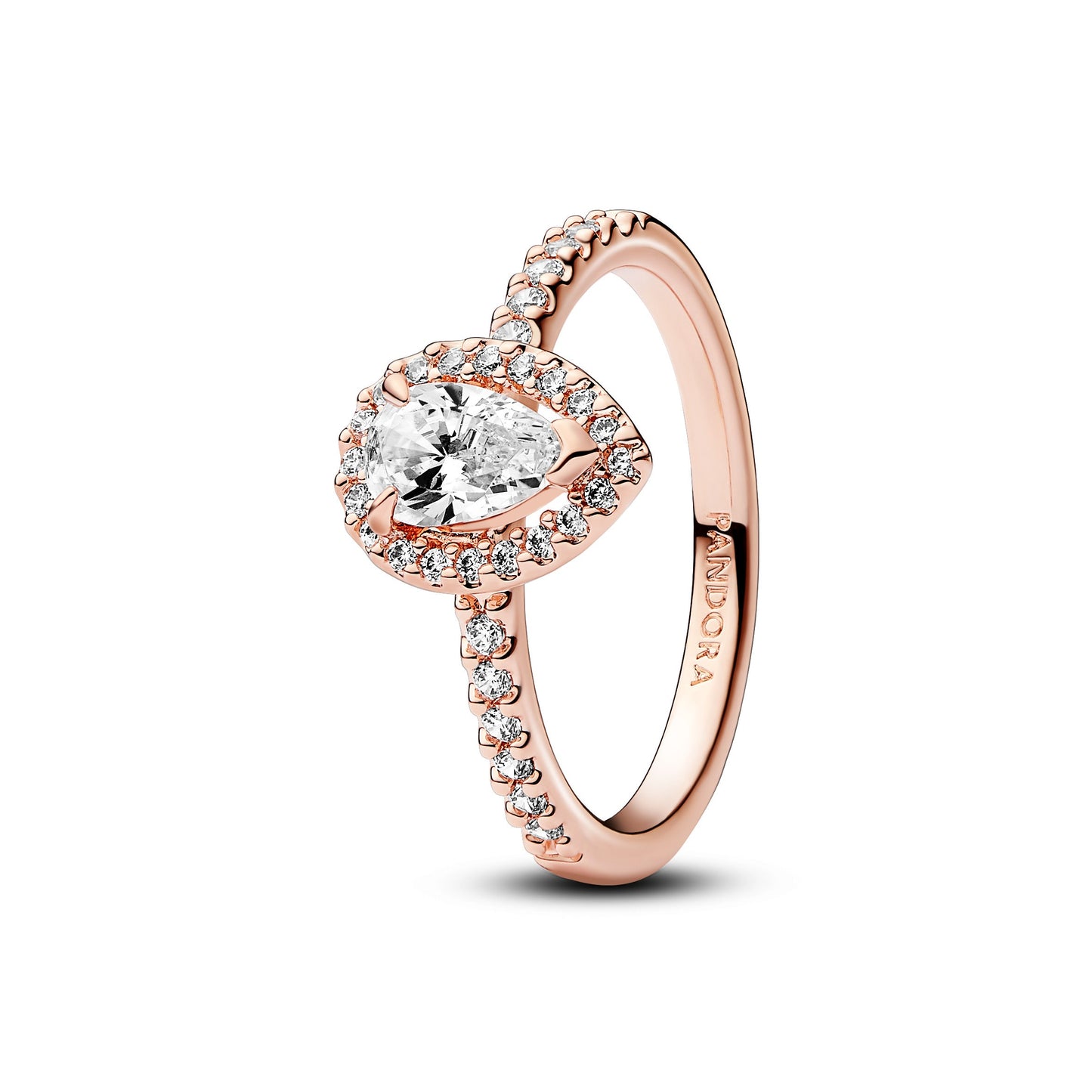 Sparkling Pear Halo Ring Popular Style Premium Collection