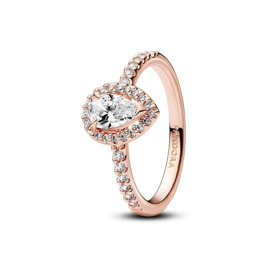 Sparkling Pear Halo Ring Popular Style Premium Collection