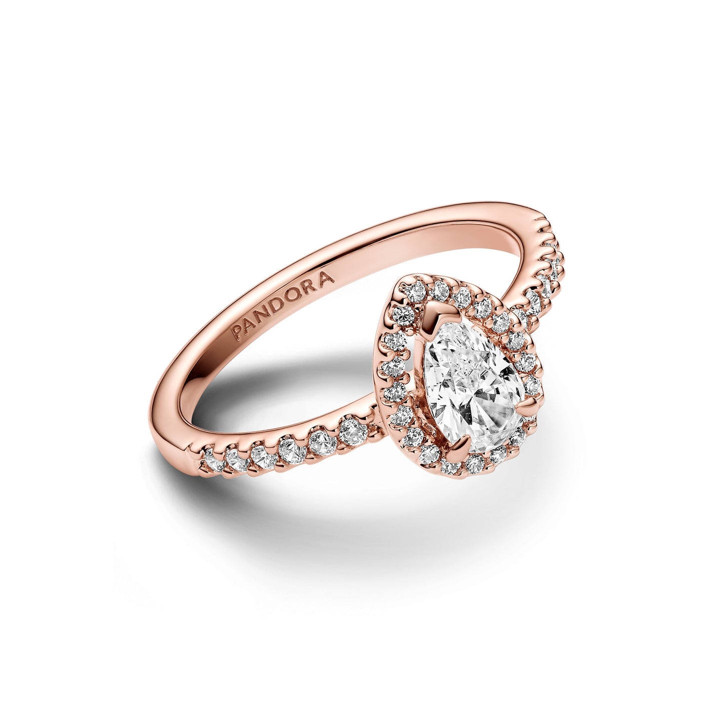 Sparkling Pear Halo Ring Popular Style Premium Collection