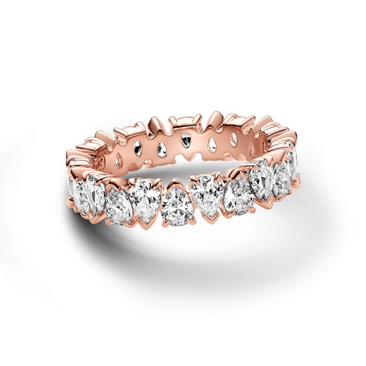Alternating Sparkling Band Ring Popular Style Premium Collection