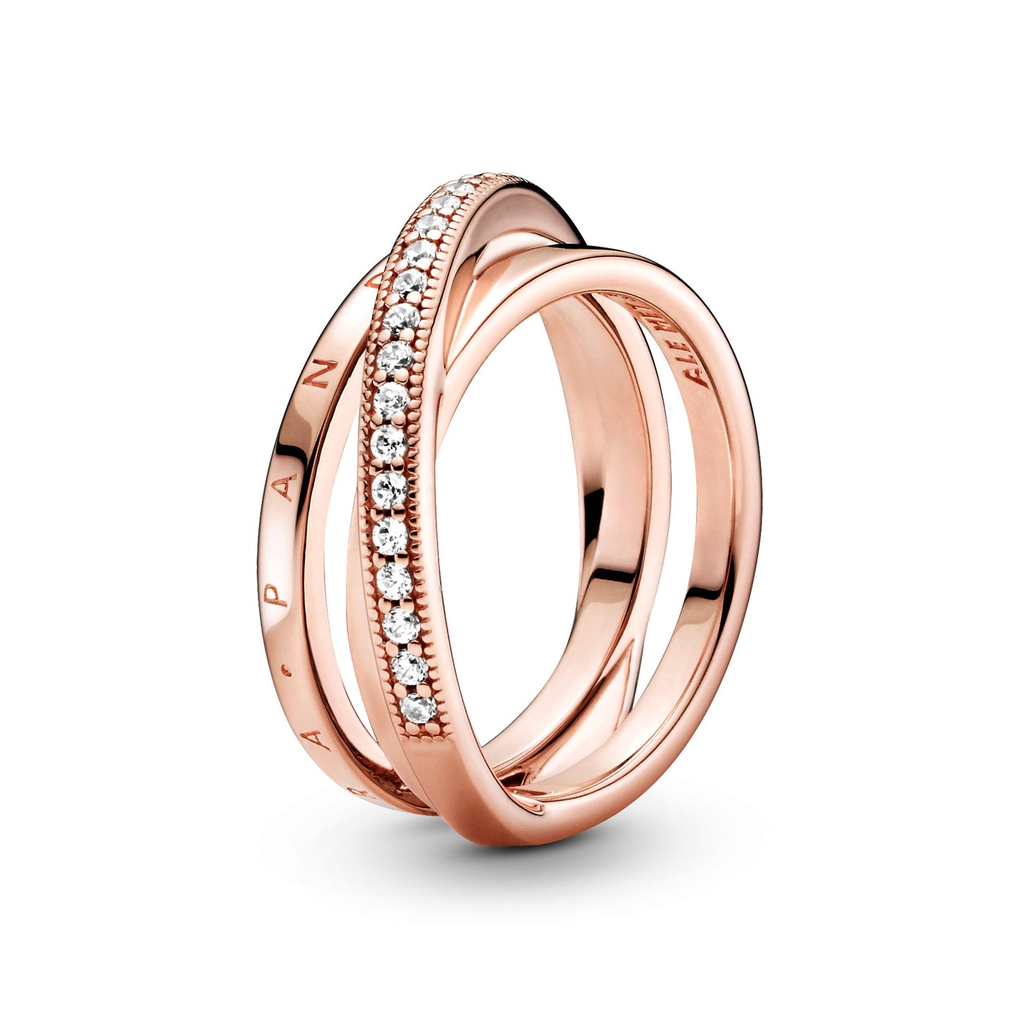 Crossover Pavé Triple Band Ring Popular Style Premium Collection