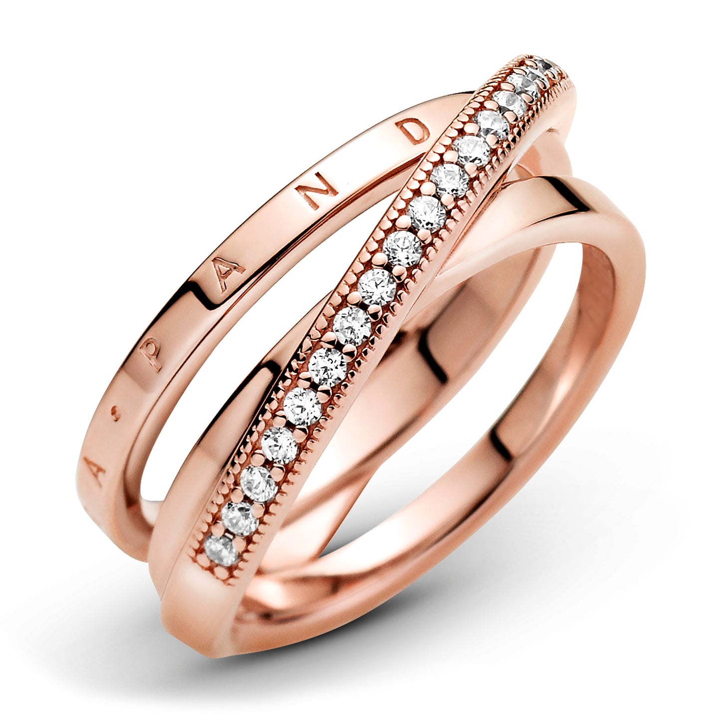 Crossover Pavé Triple Band Ring Popular Style Premium Collection