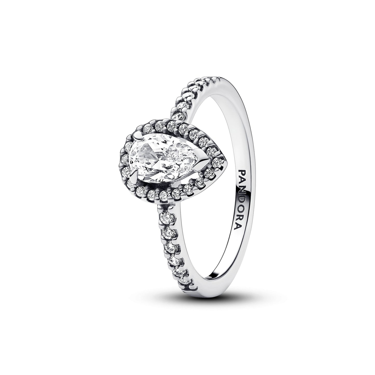 Sparkling Pear Halo Ring Popular Style Premium Collection