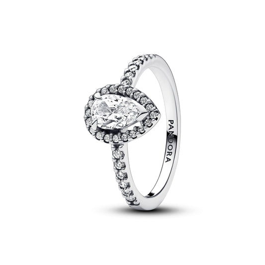 Sparkling Pear Halo Ring Popular Style Premium Collection