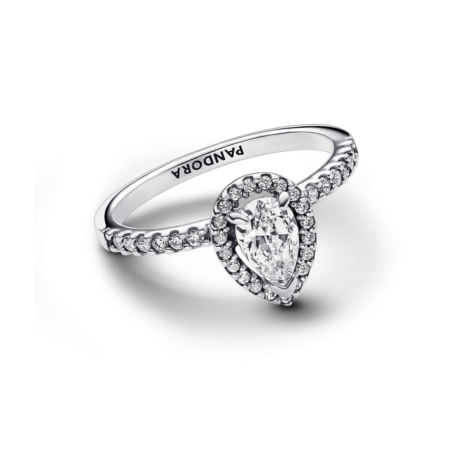 Sparkling Pear Halo Ring Popular Style Premium Collection