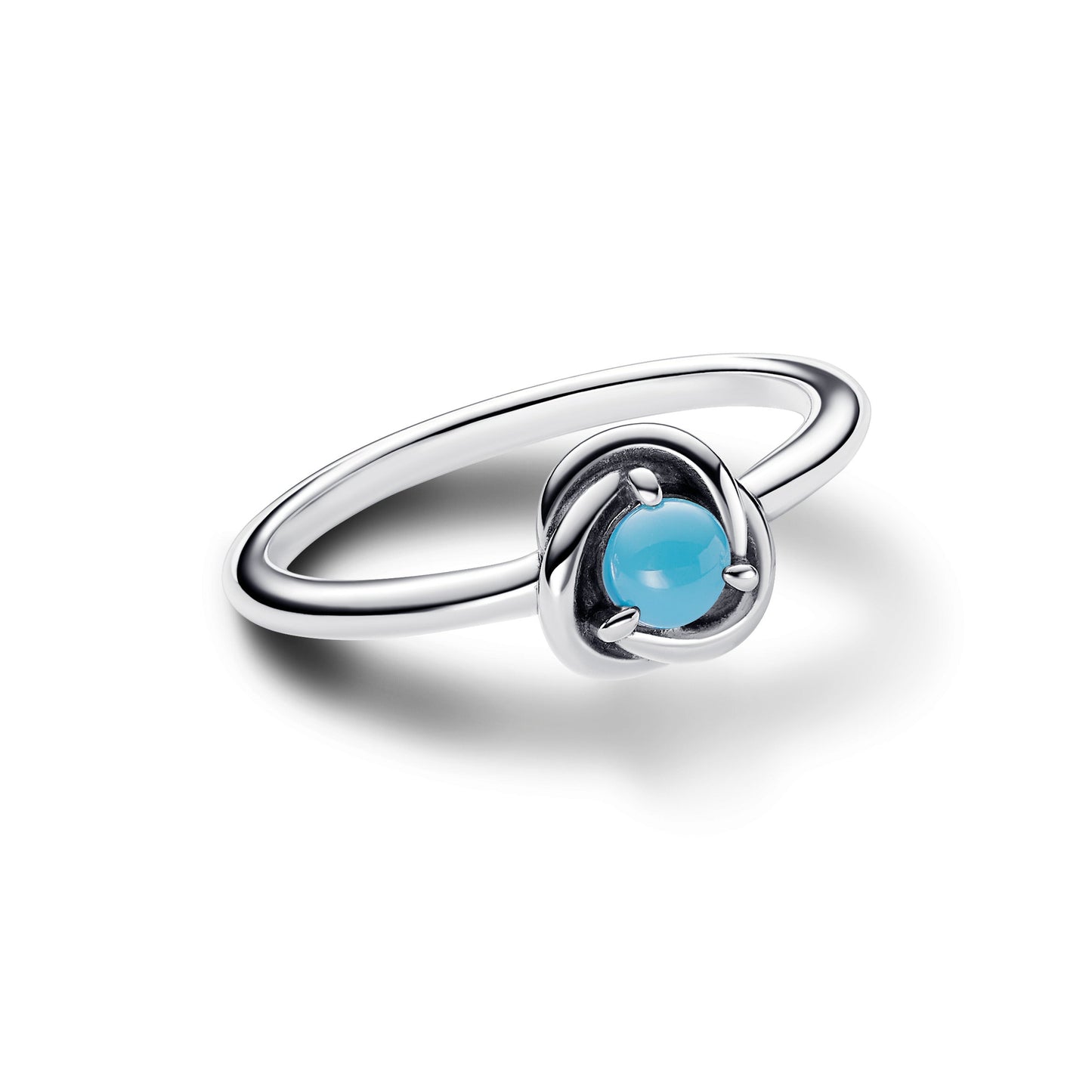 Turquoise Blue Eternity Circle Ring Popular Style Premium Collection