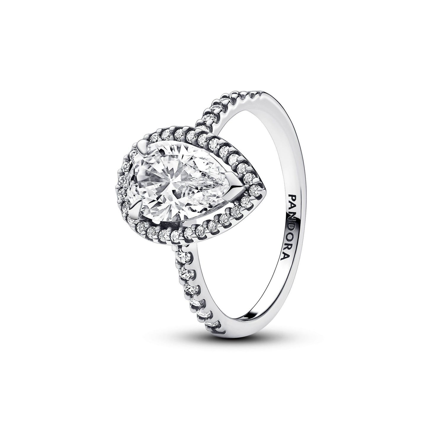 Sparkling Pear Halo Ring Popular Style Premium Collection