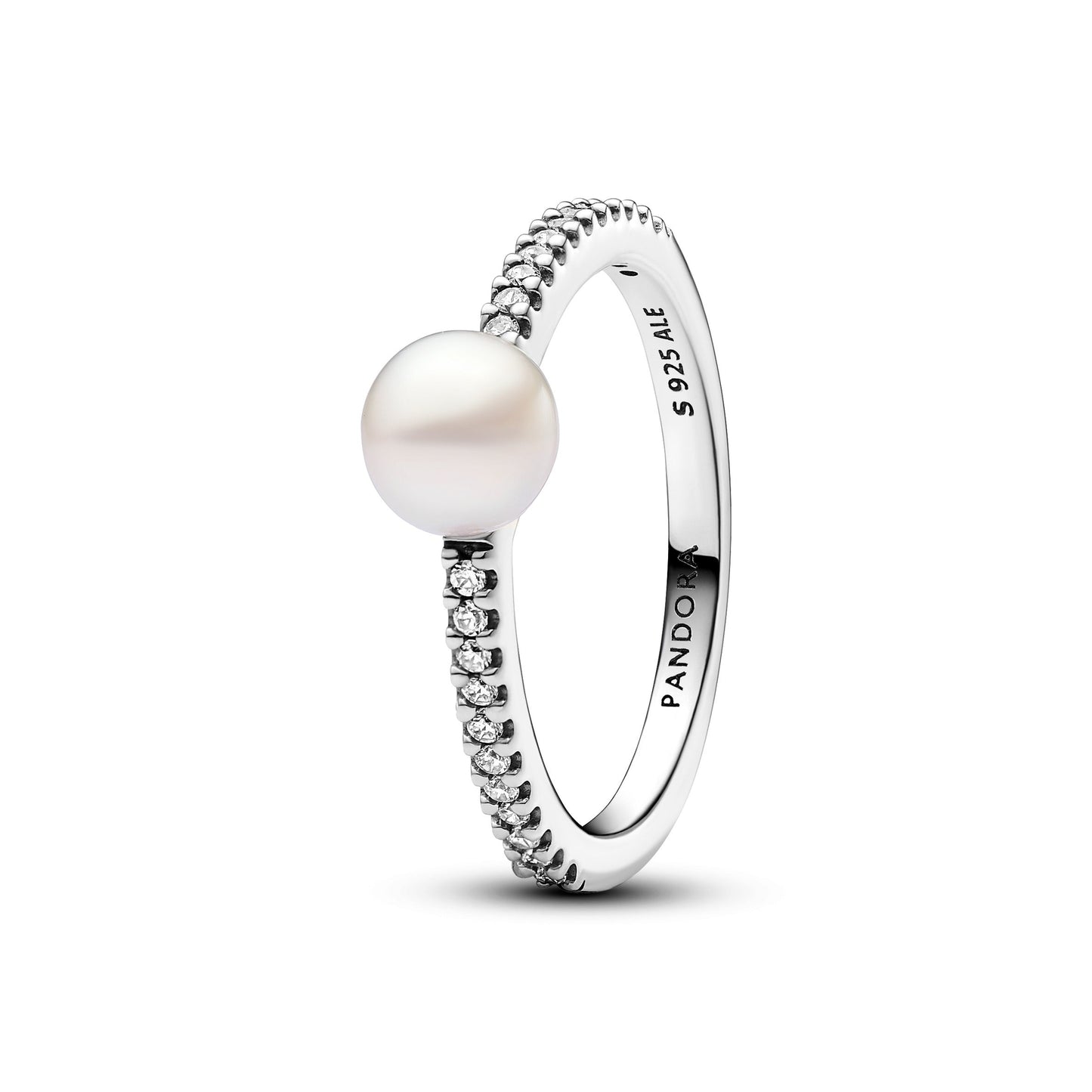 Treated Freshwater Cultured Pearl & Pavé Ring Popular Style Premium Collection