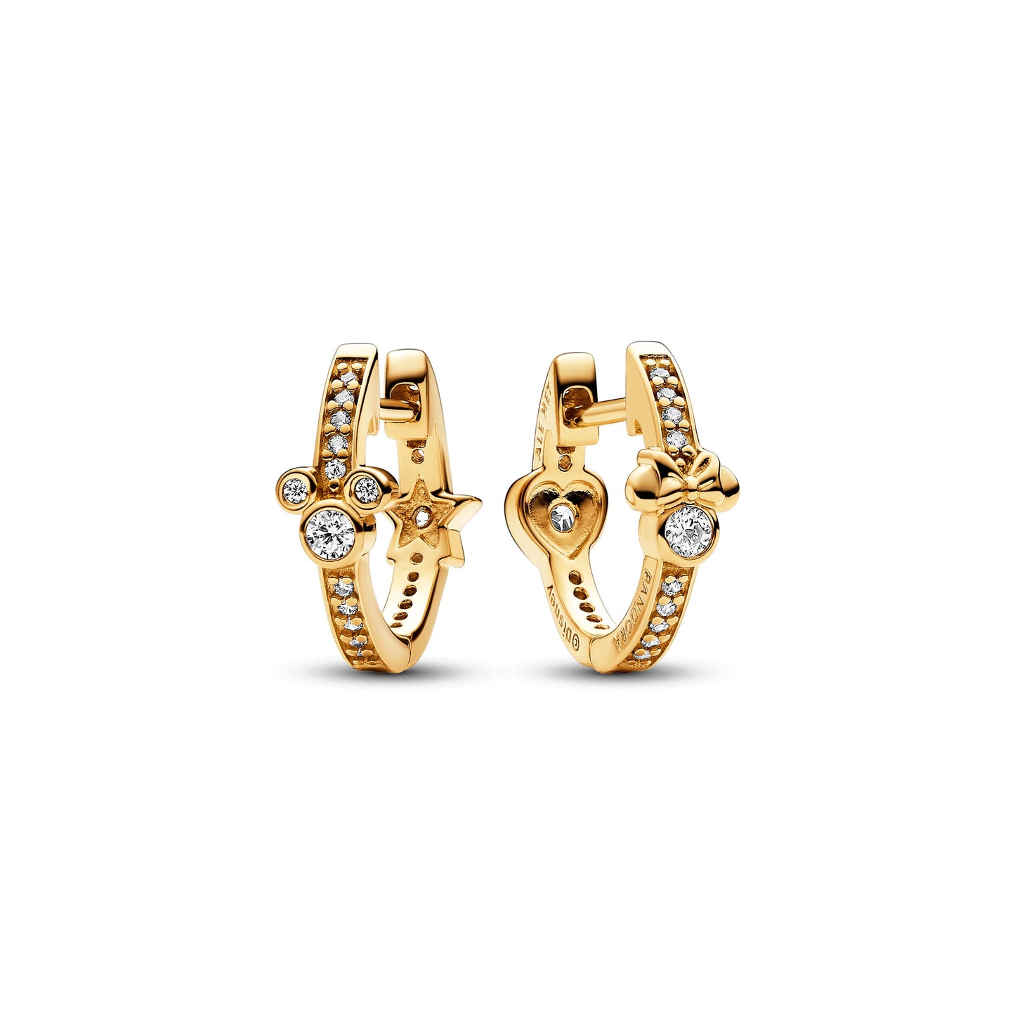 Disney Mickey Mouse & Minnie Mouse Sparkling Hoop Earrings Popular Style Premium Collection