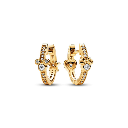 Disney Mickey Mouse & Minnie Mouse Sparkling Hoop Earrings Popular Style Premium Collection