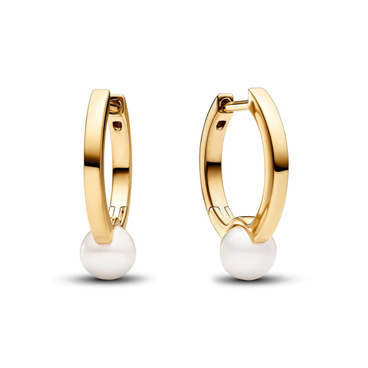 Treated Freshwater Cultured Pearl Hoop Earrings Popular Style Premium Collection