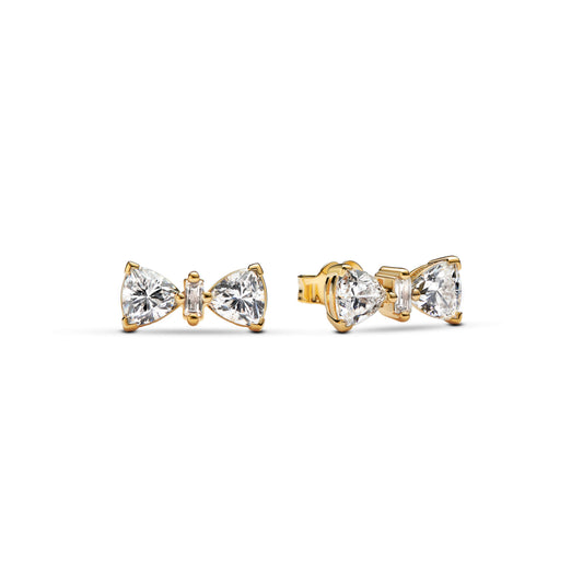 Sparkling Bow Stud Earrings Popular Style Premium Collection