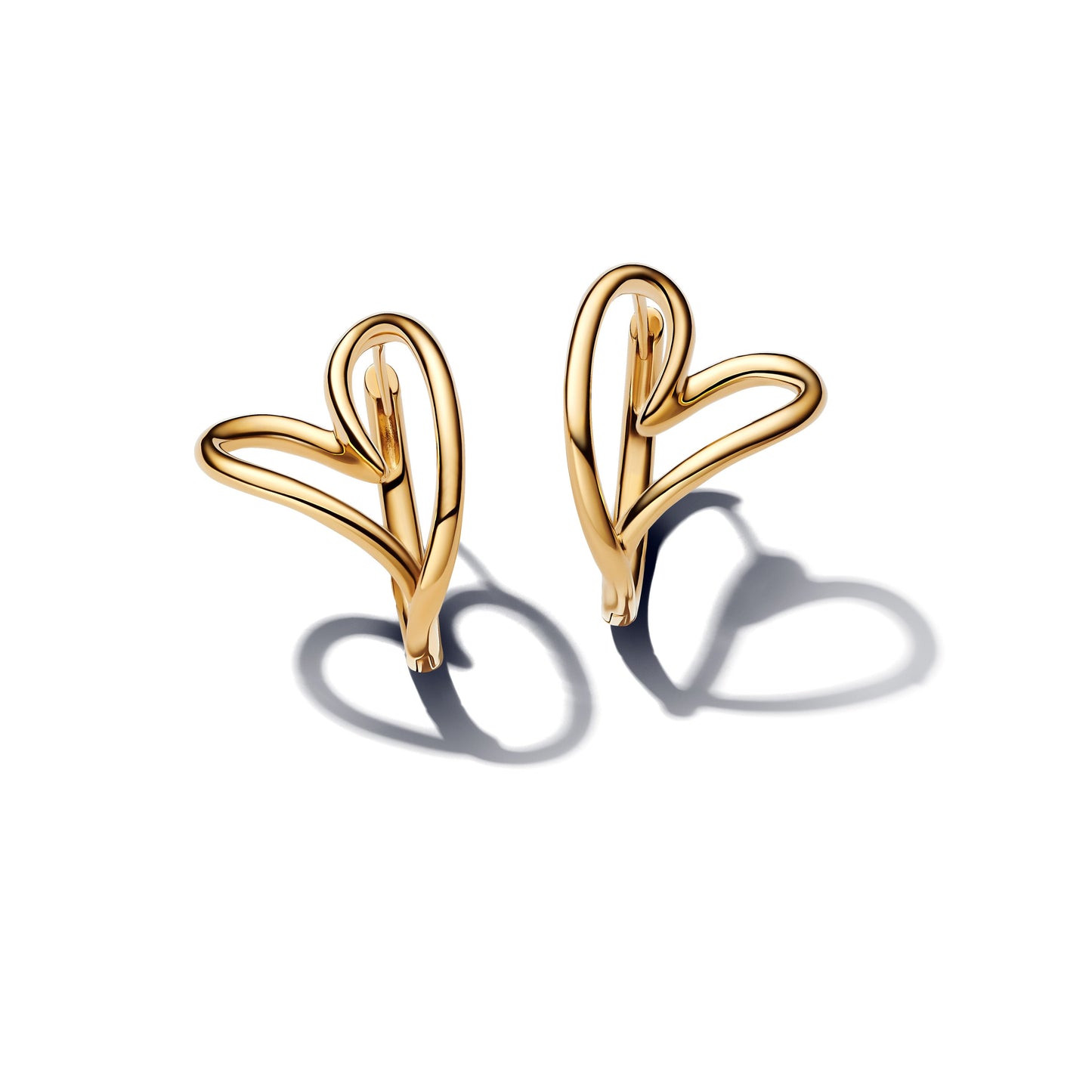 Organically Shaped Heart Hoop Earrings Popular Style Premium Collection