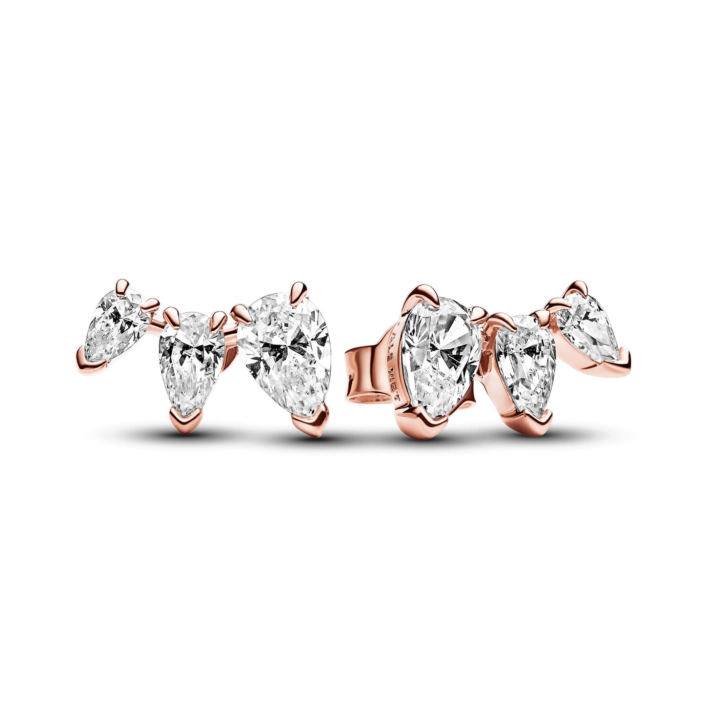 Sparkling Pear Stud Earrings Popular Style Premium Collection