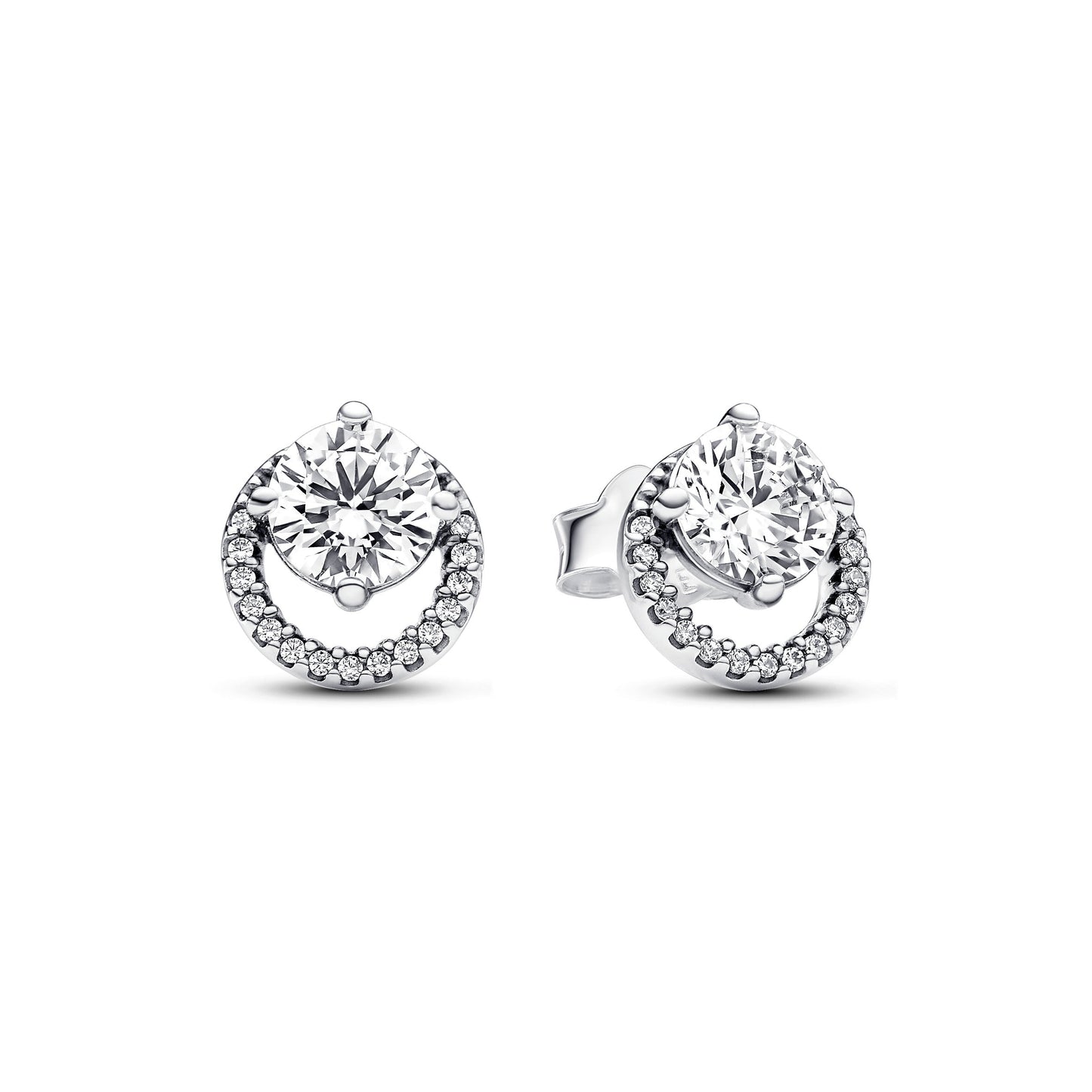 Sparkling Round Halo Stud Earrings Popular Style Premium Collection