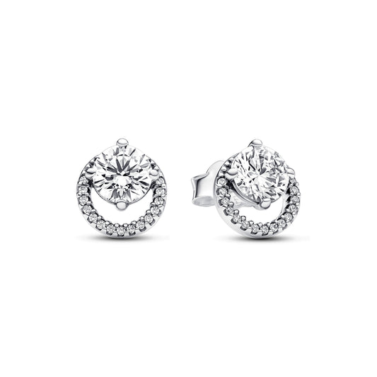Sparkling Round Halo Stud Earrings Popular Style Premium Collection