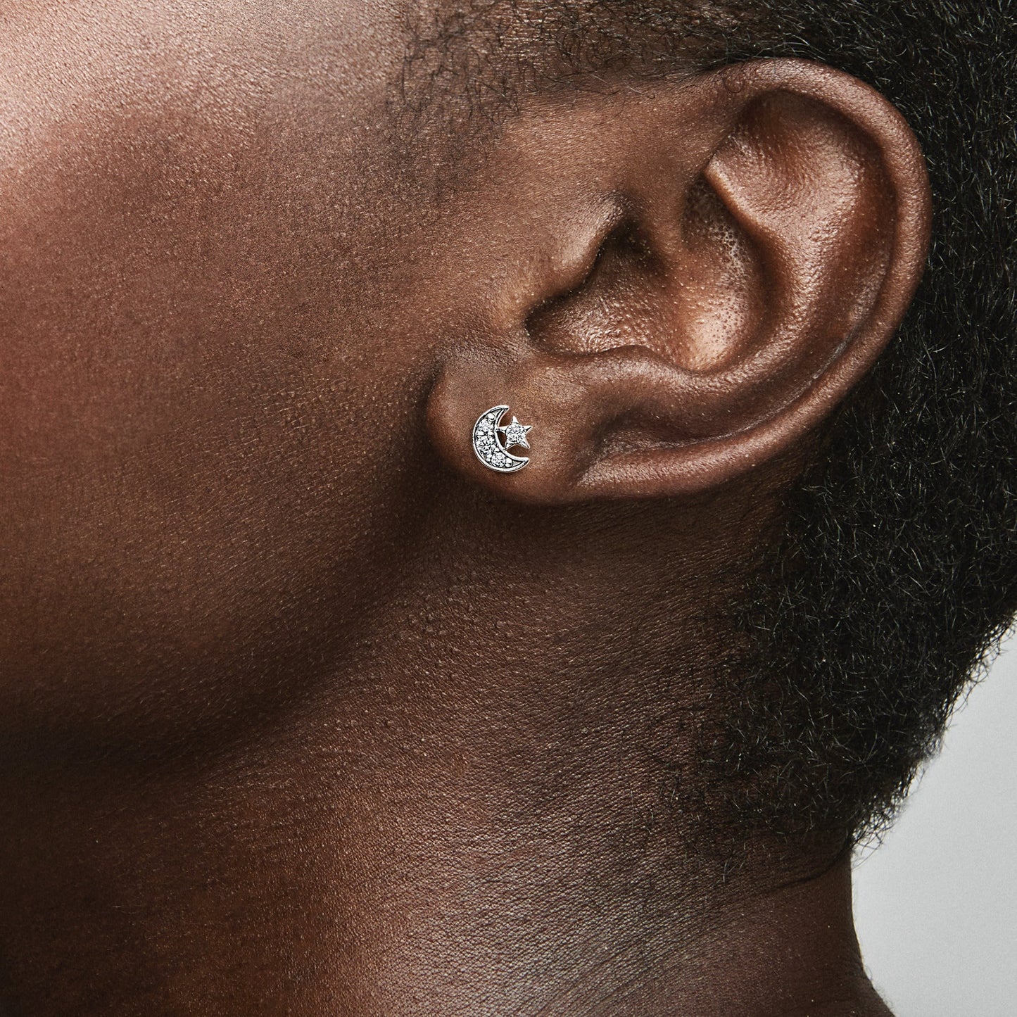 Sparkling Moon & Star Stud Earrings Popular Style Premium Collection