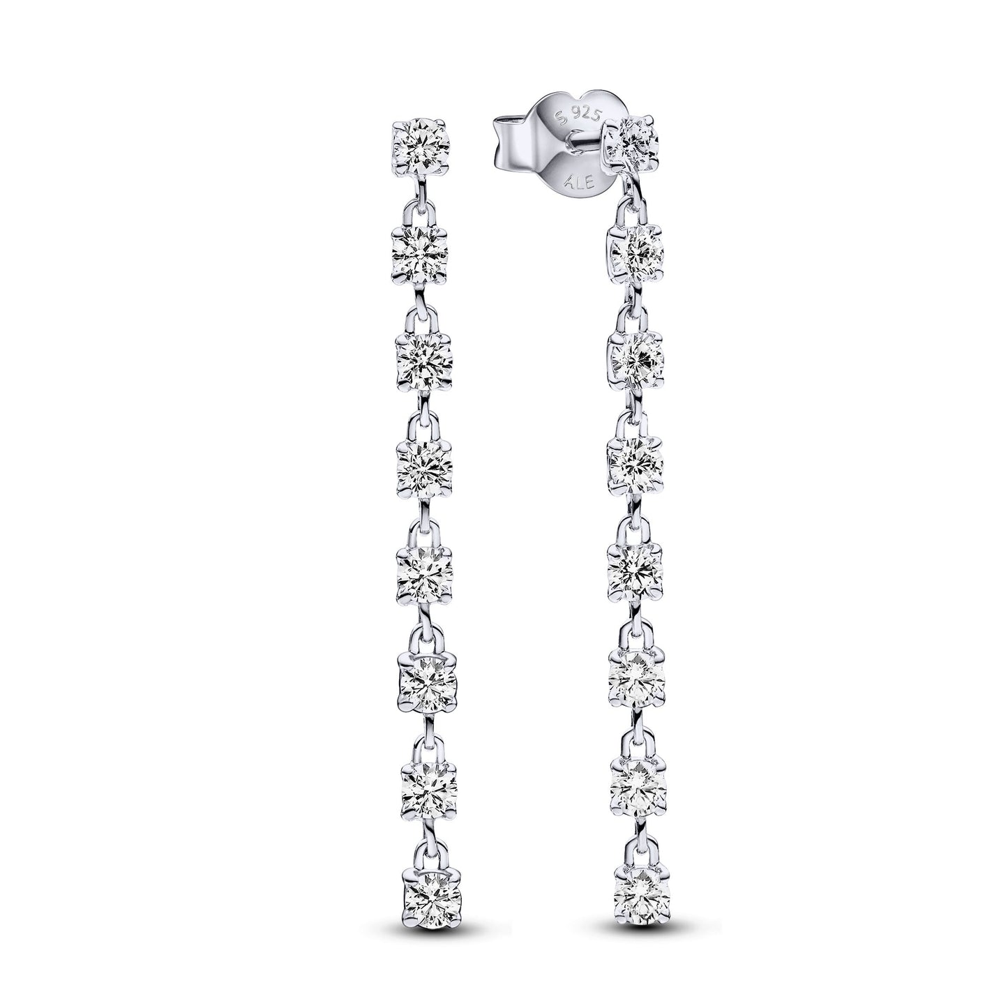 Sparkling Eight Stones Drop Earrings Popular Style Premium Collection