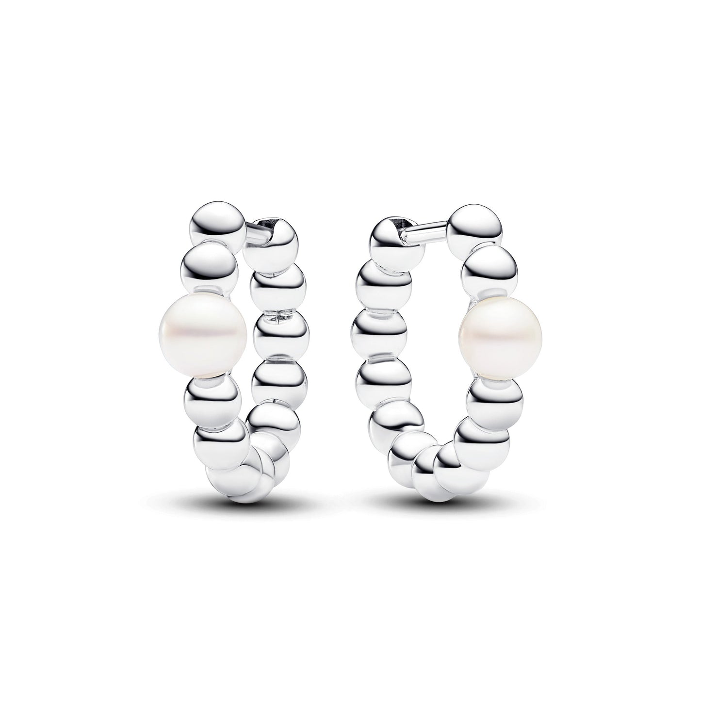 Treated Freshwater Cultured Pearl & Beads Hoop Earrings Popular Style Premium Collection