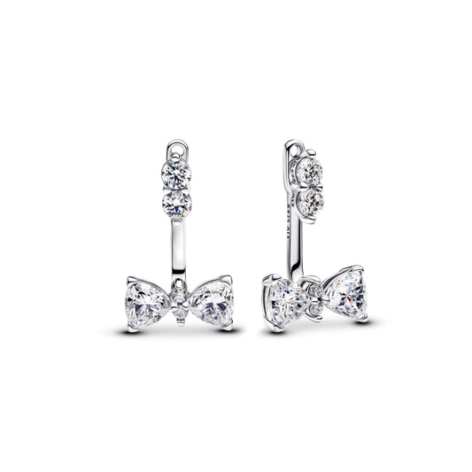 Sparkling Bow Drop Earrings Popular Style Premium Collection