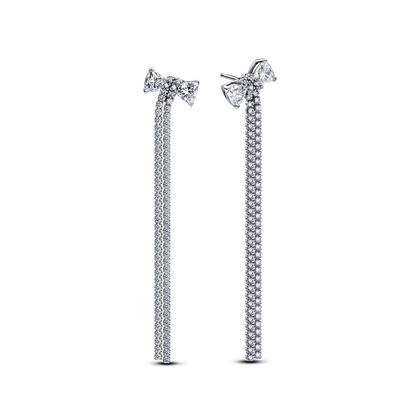Pavé Bow Drop Earrings Popular Style Premium Collection