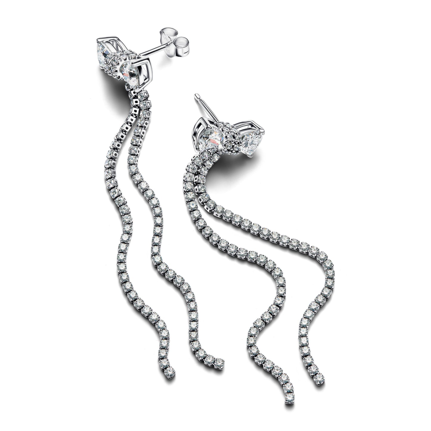 Pavé Bow Drop Earrings Popular Style Premium Collection