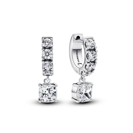Pavé Dangle Hoop Earrings Popular Style Premium Collection