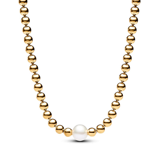 Treated Freshwater Cultured Pearl & Beads Collier Necklace Premium Fashion Jewelry Gift Collection